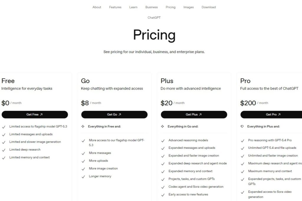 chatgpt subscribe pricing